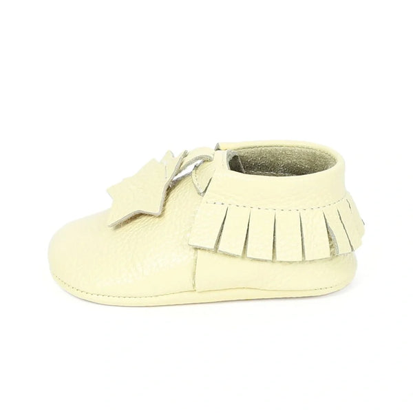 Yoyo Junior Bootie Genuine Leather in Yellow with Star Fringe Detail