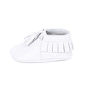Yoyo Junior Bootie Genuine Leather in White with Powder Puff Detail