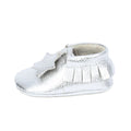 Yoyo Junior Bootie Genuine Leather in Silver with Star Fringe Detail