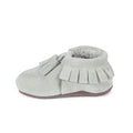 Yoyo Junior Bootie genuine leather suede in cream with interior fur detail