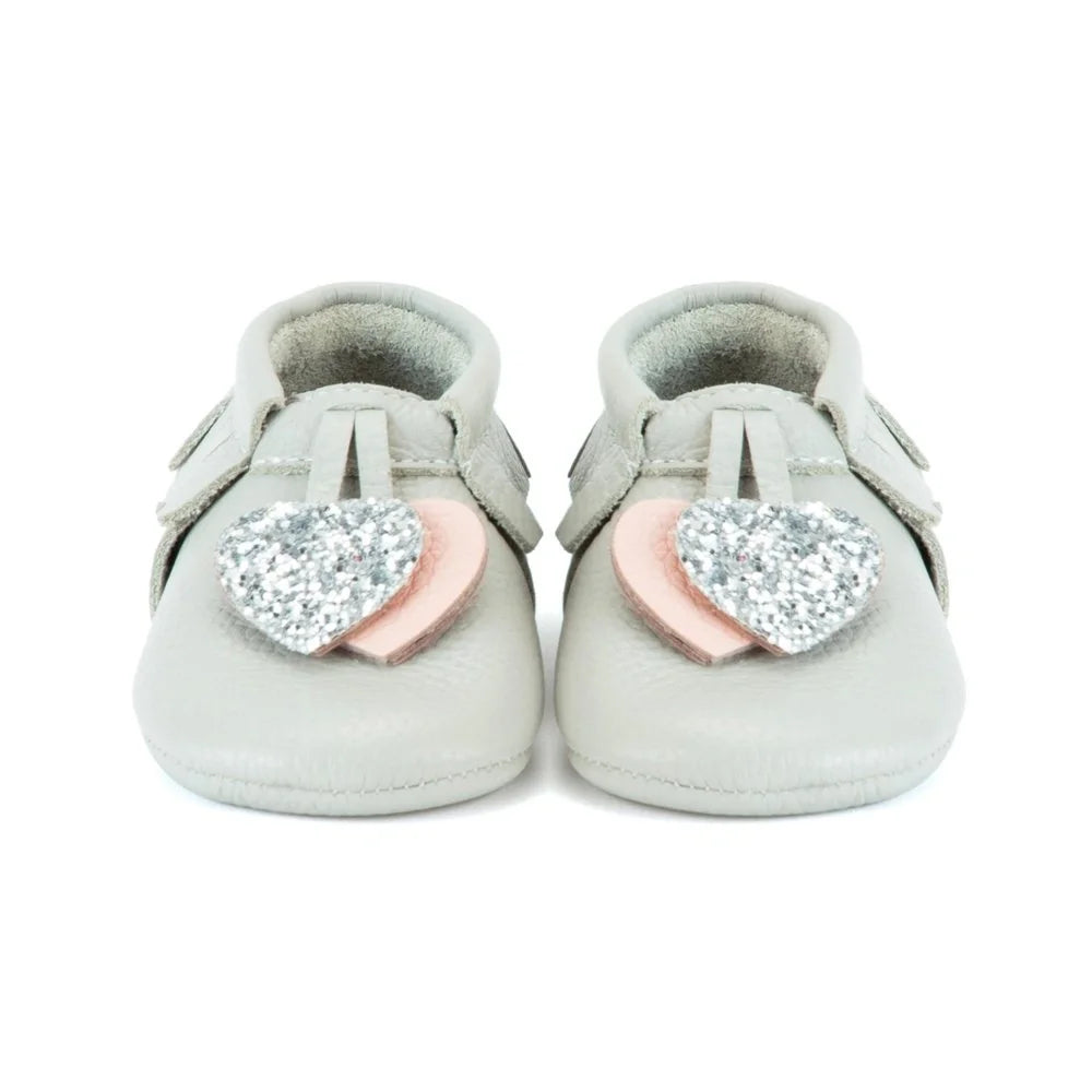 Yoyo Junior Bootie Genuine Leather in Grey with Hearth Fringe Detail