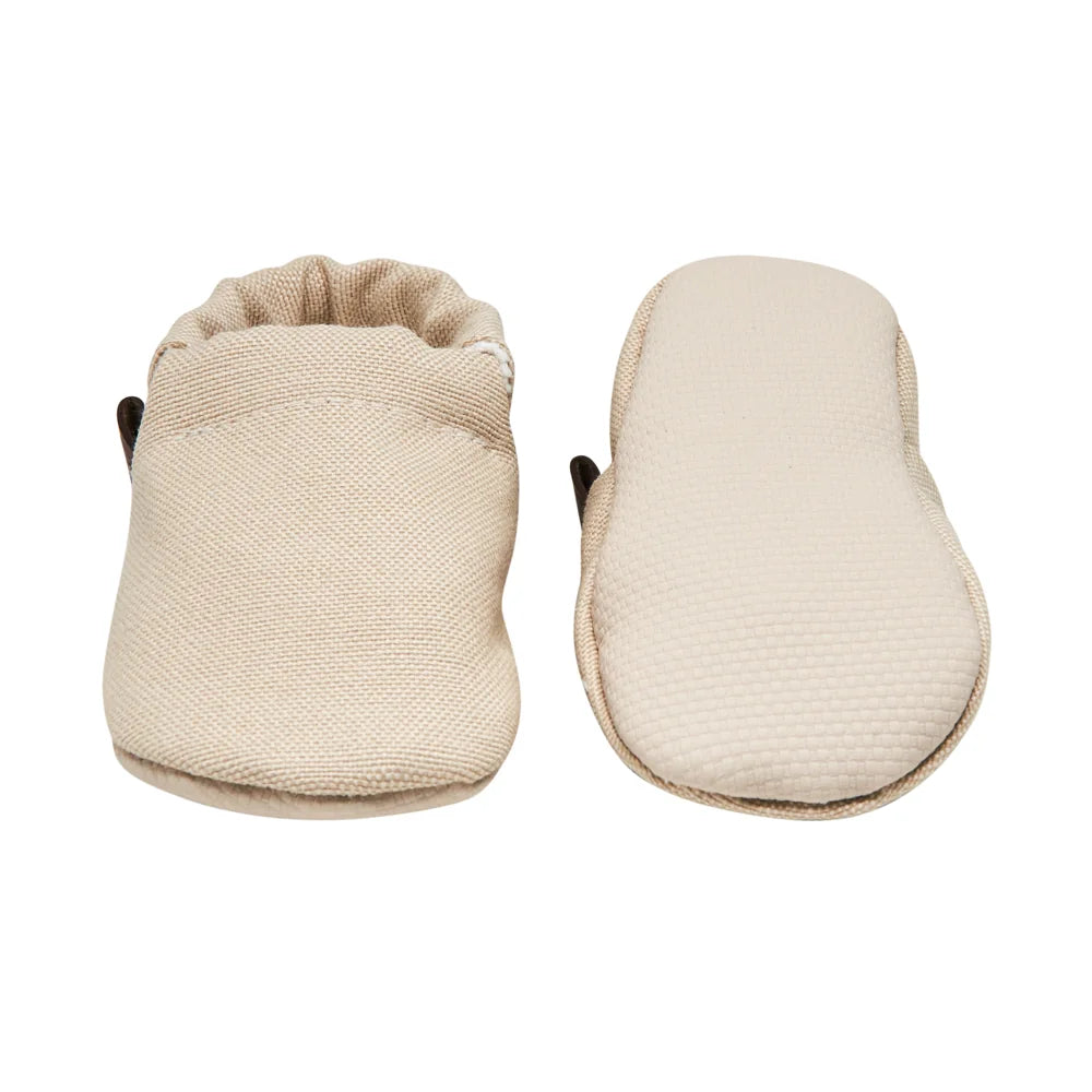 Stone Color Oeko-Tex Cotton Baby Booties
