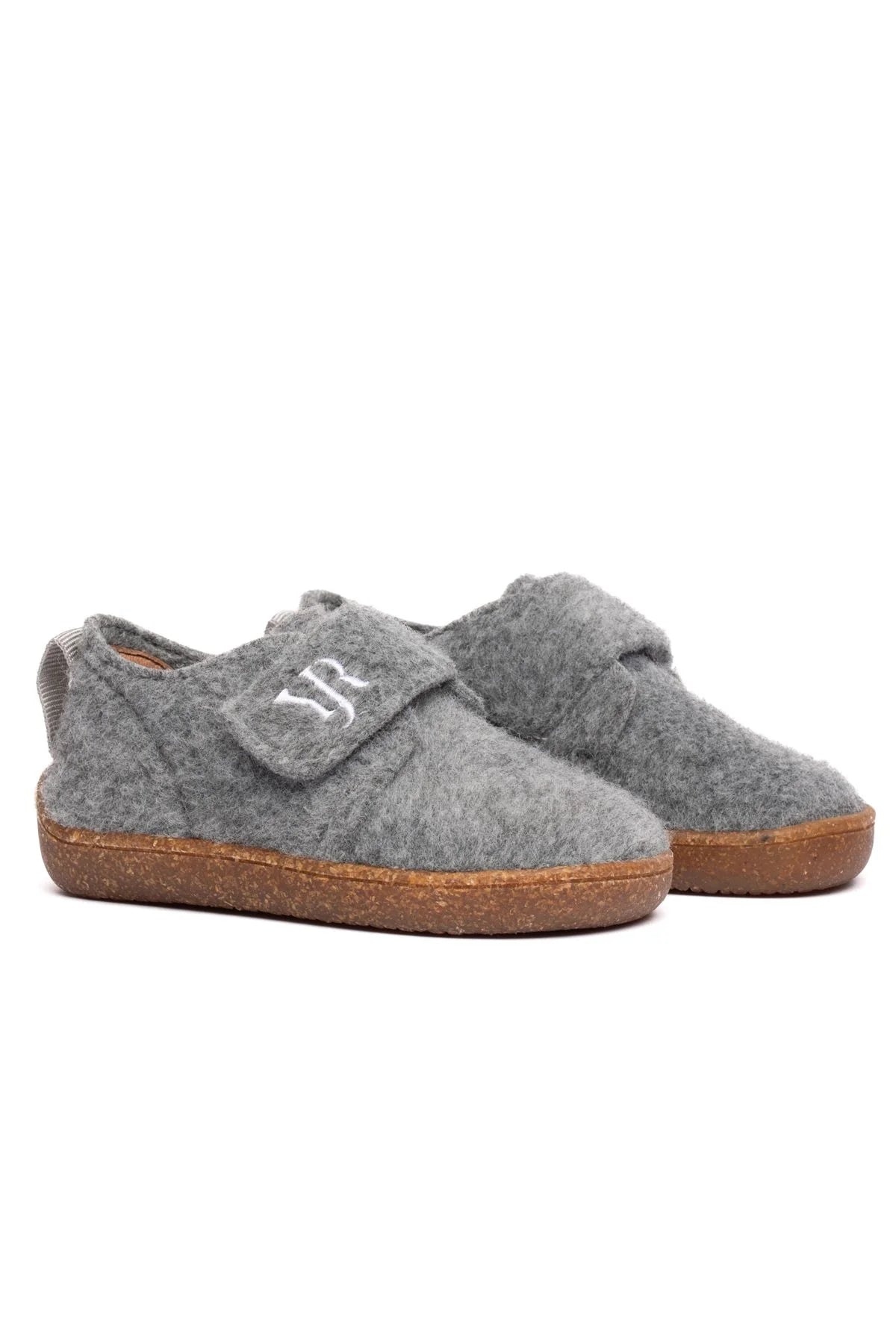Barefoot Grey Felt Winter Children's Shoes