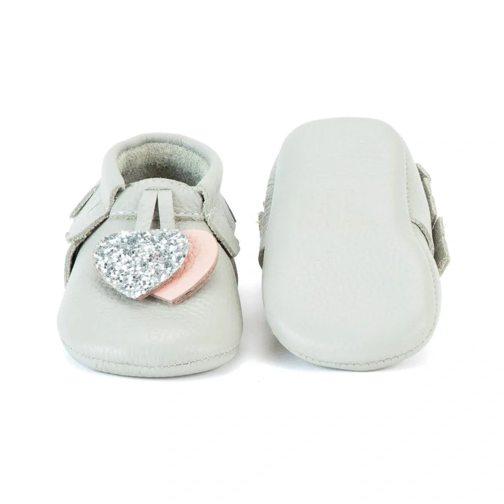 Yoyo Junior Bootie Genuine Leather in Grey with Hearth Fringe Detail