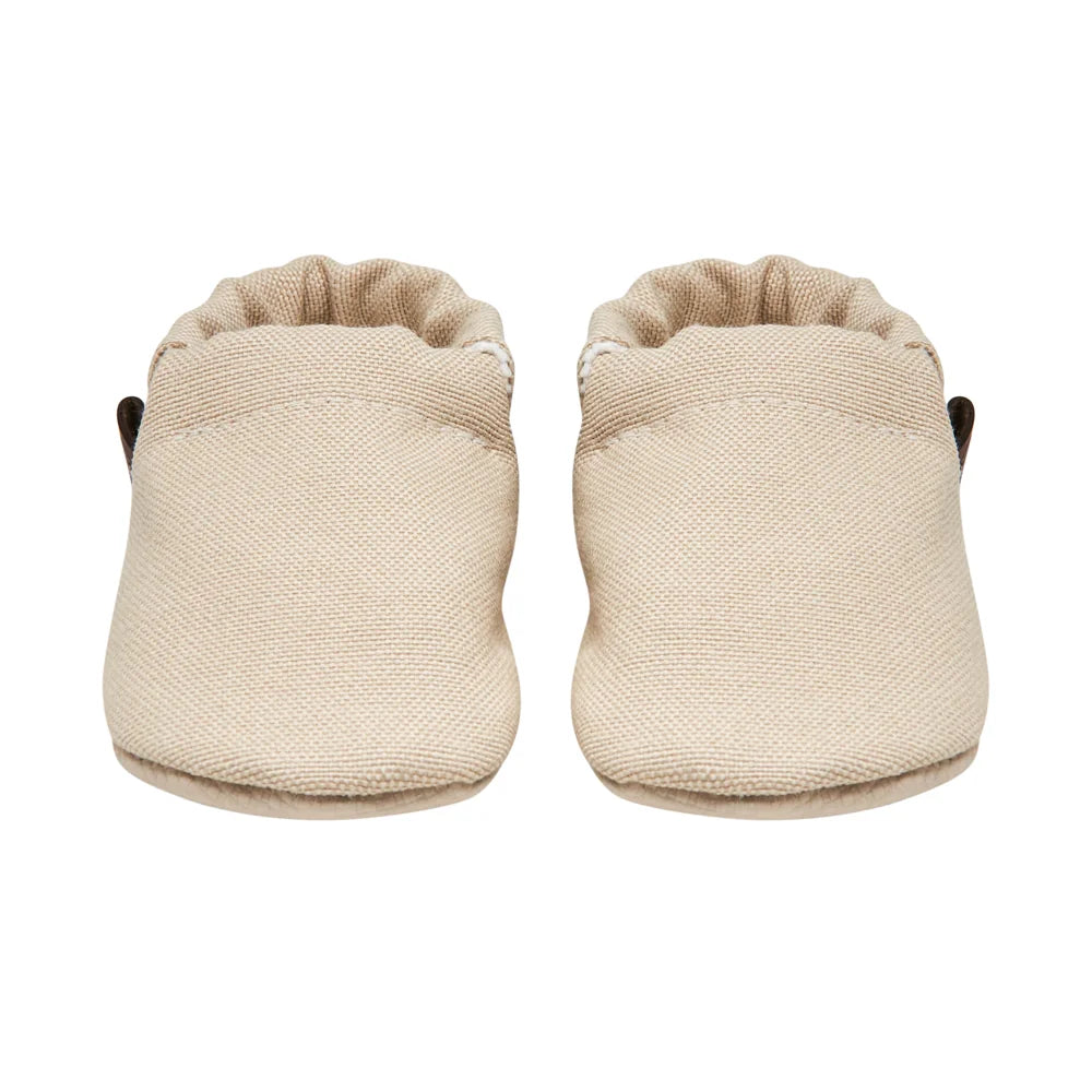 Stone Color Oeko-Tex Cotton Baby Booties