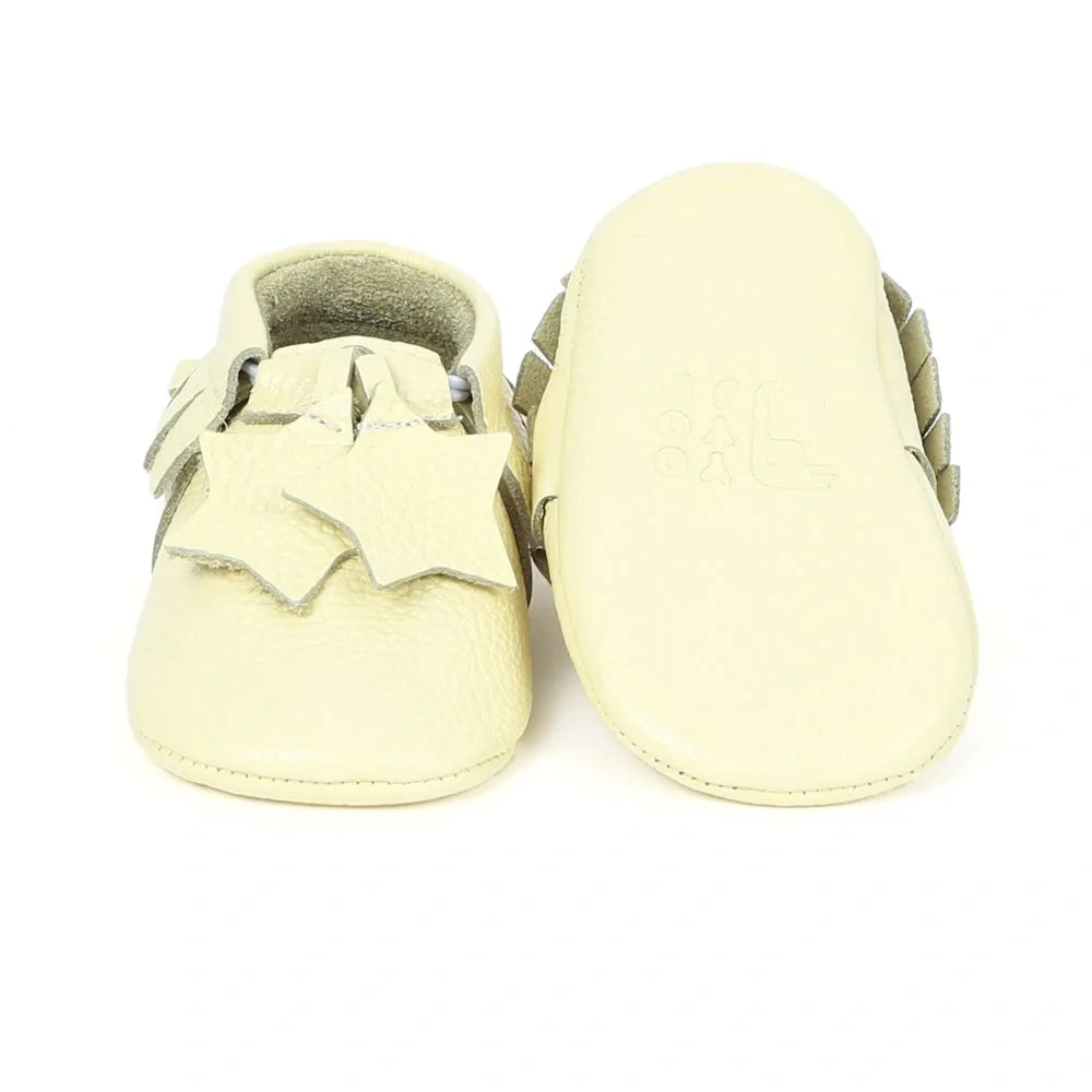 Yoyo Junior Bootie Genuine Leather in Yellow with Star Fringe Detail