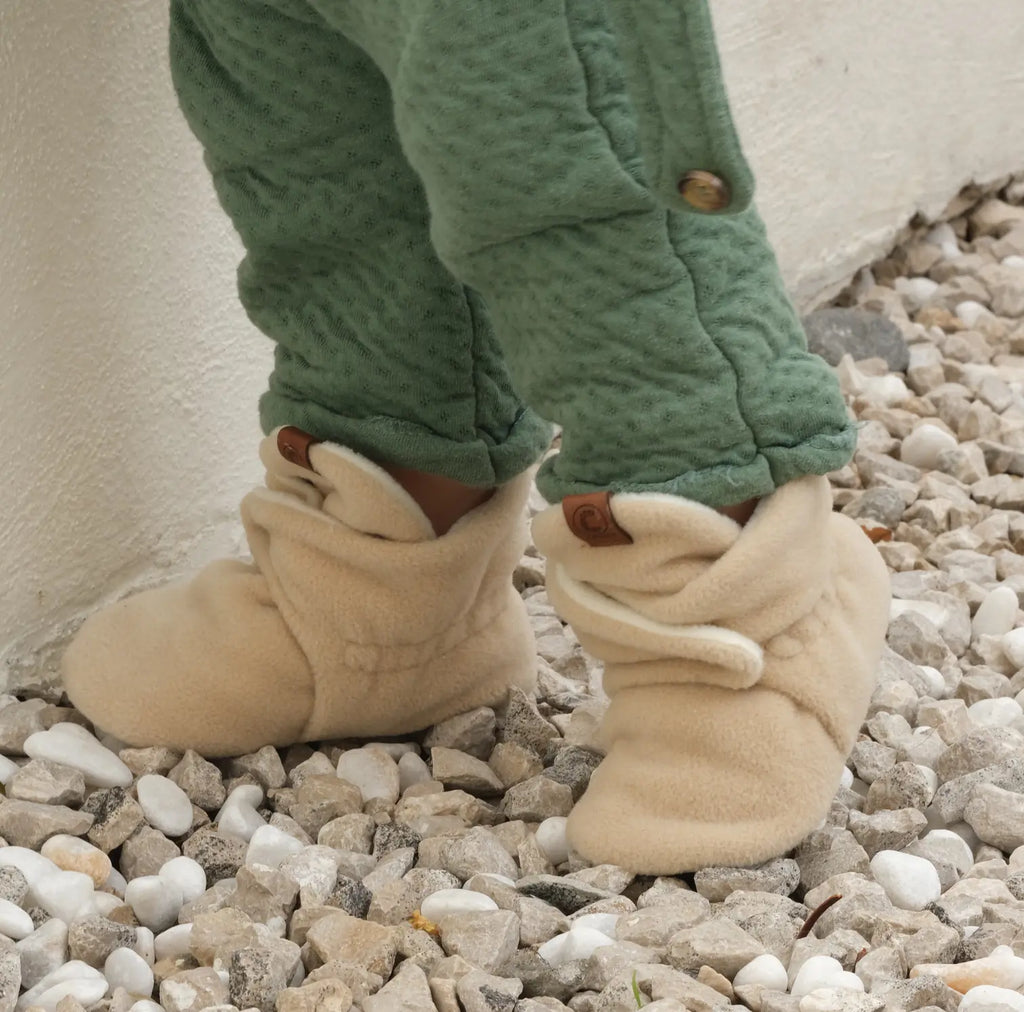 Polar Beige Baby Slippers