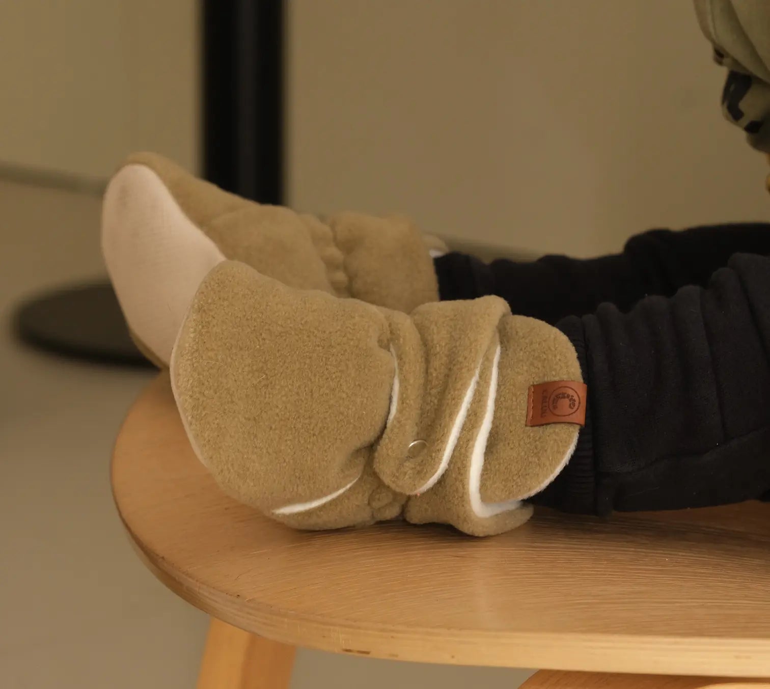 Polar Beige Baby Slippers