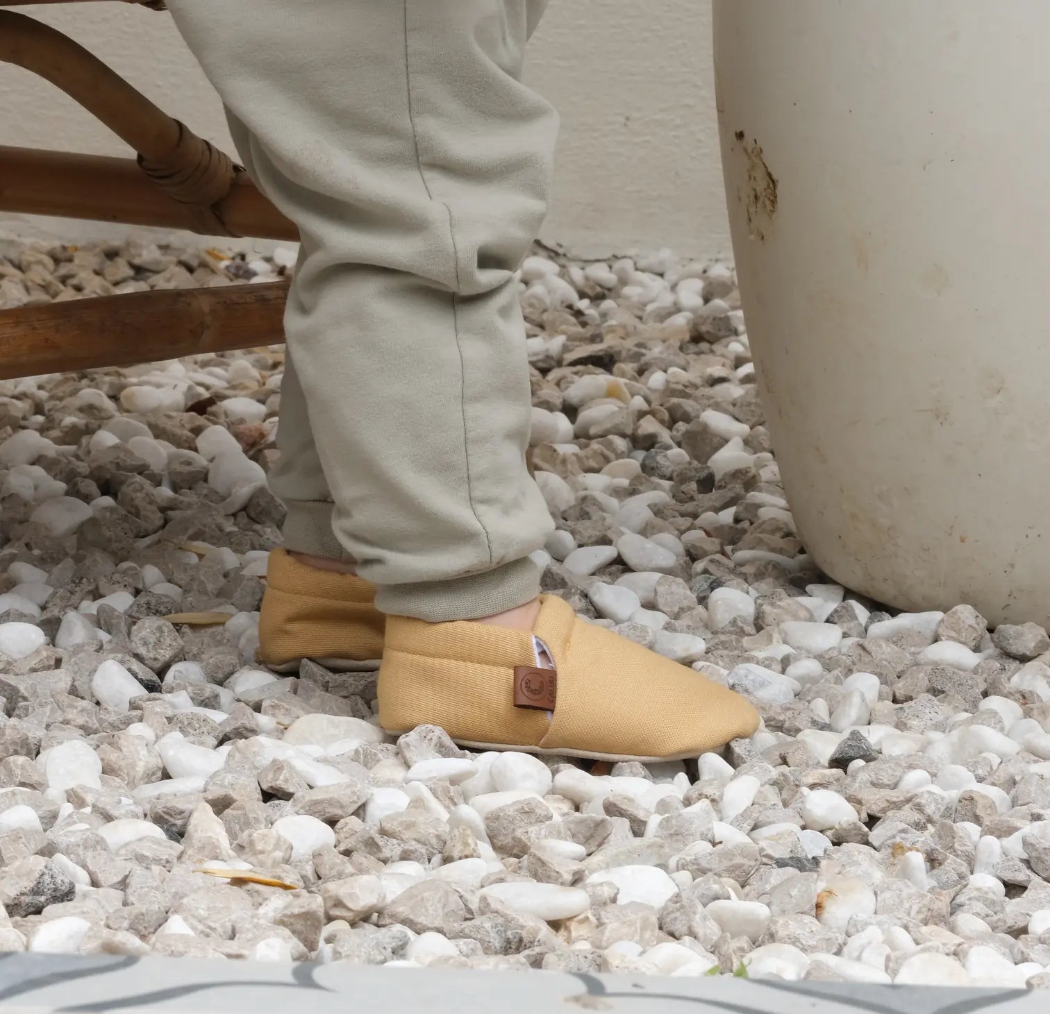 Beige Oeko-Tex Certified Baby Bootie