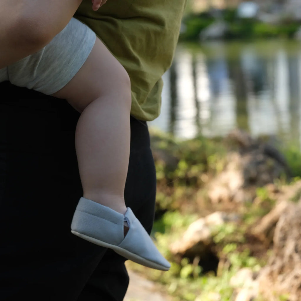 Light Grey Oeko-Tex Cotton Booties