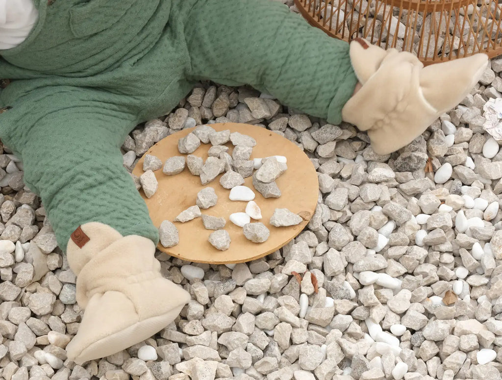 Polar Beige Baby Slippers