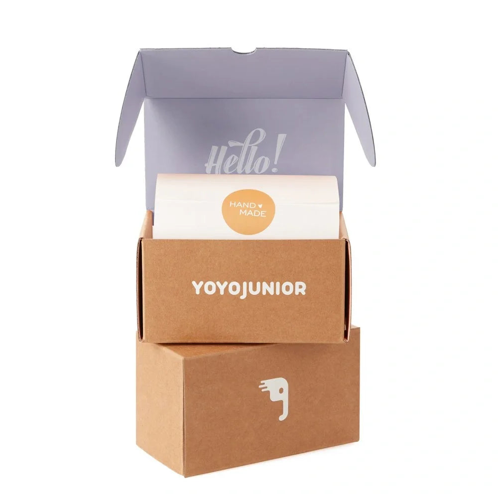 Yoyo Junior Bootie Genuine Leather in Navy Blue with powder puff detail