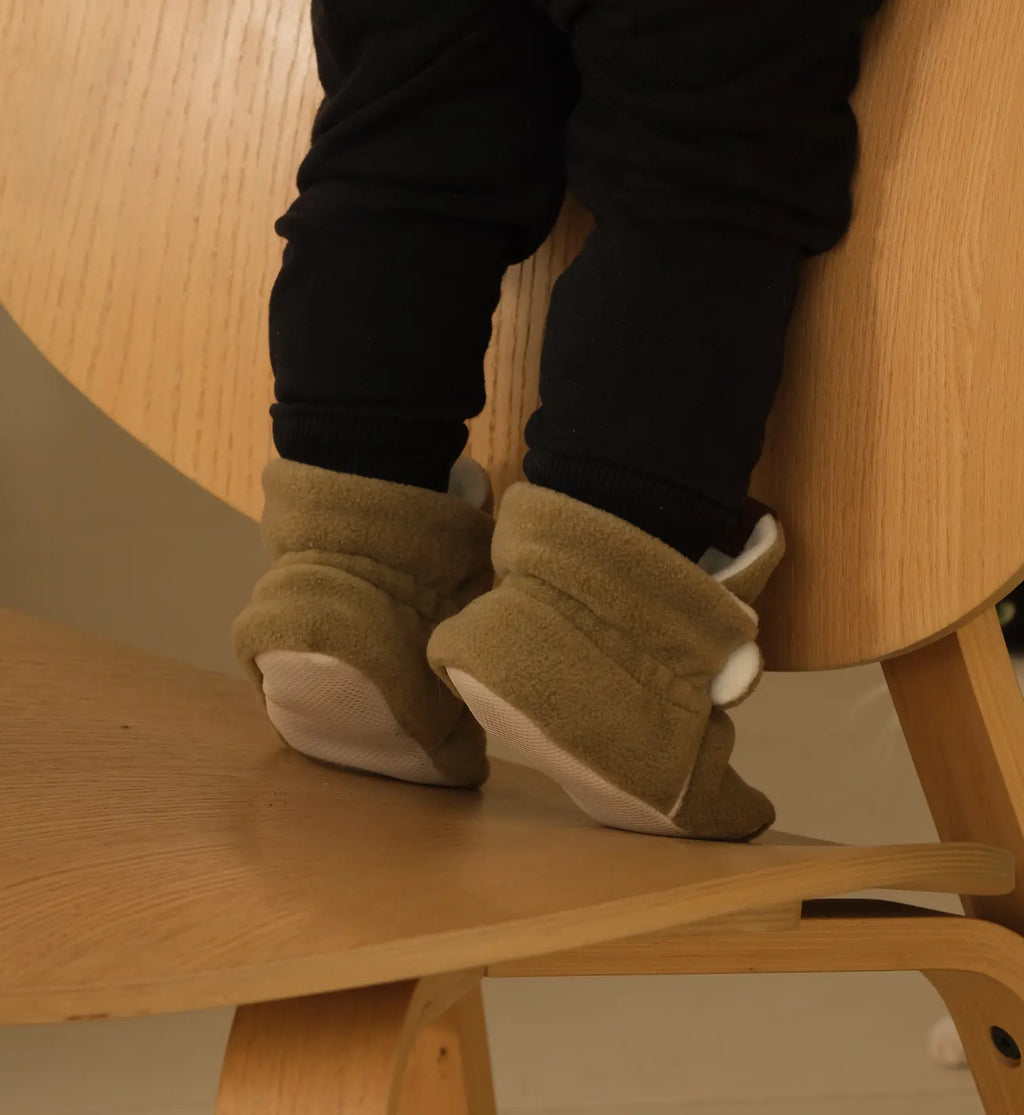 Polar Beige Baby Slippers