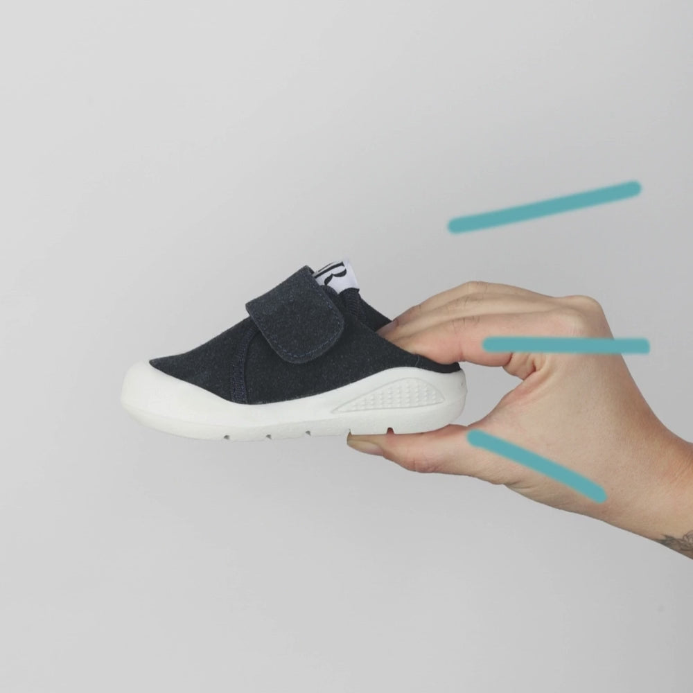 Navy Blue Memory Foam First Steps Shoes